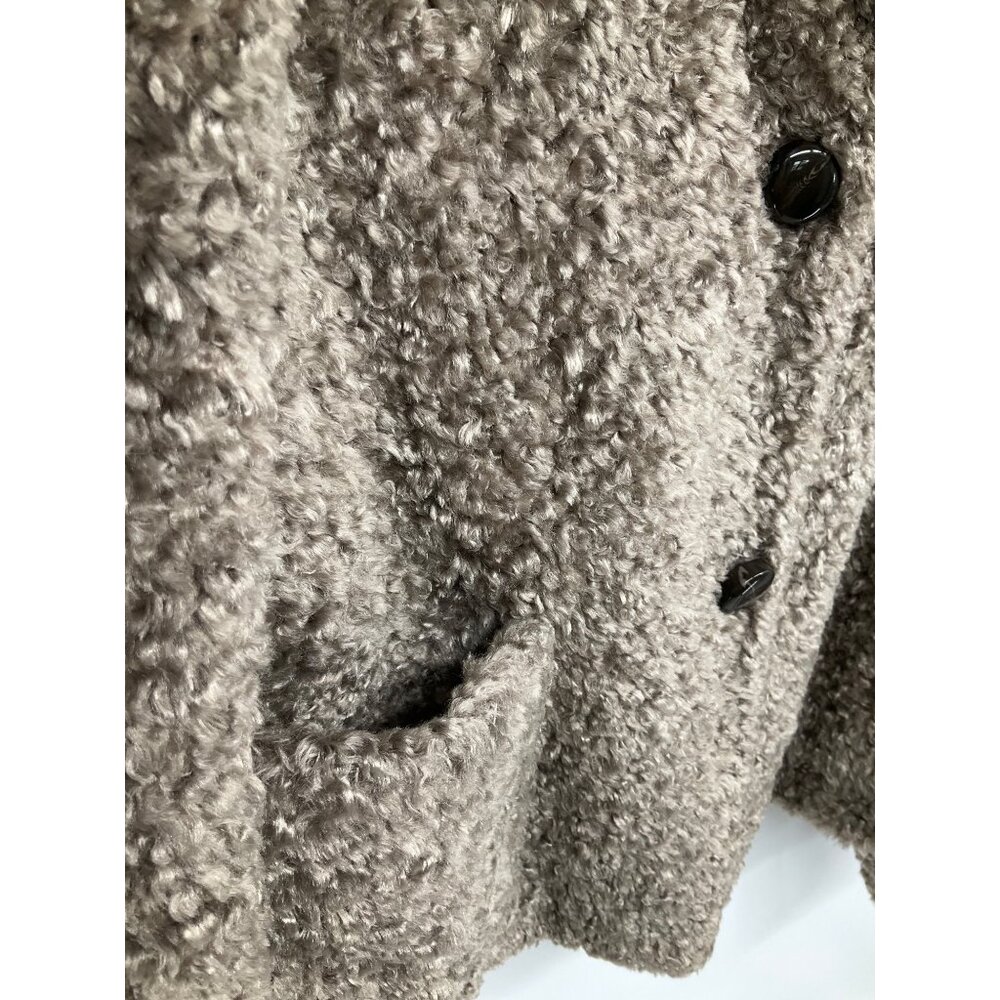 Marc by Marc Jacobs Faux Fur Short Brown Snap Front Coat, size Small - Picture 6 of 9